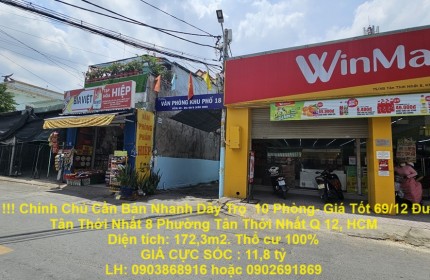 HOT !!! Chính Chủ Cần Bán Nhanh Dãy Trọ  10 Phòng- Giá Tốt Đường Tân Thới Nhất 8, trục đường Phan Văn Hớn, Q12